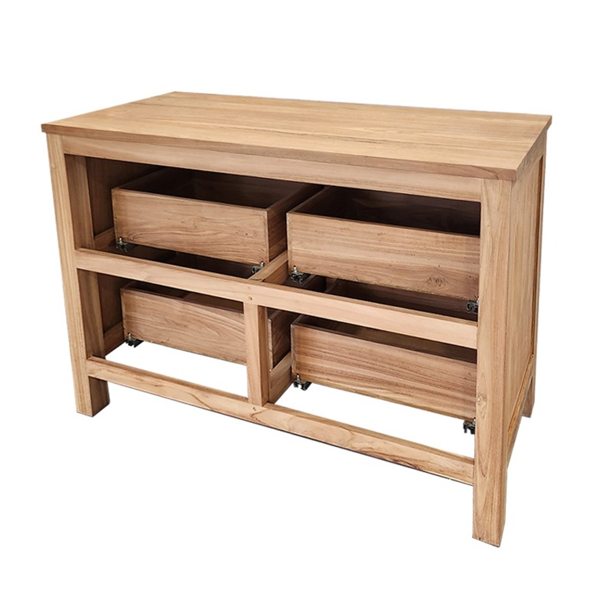 Meuble sous vasque en teck massif 140 cm - VAREDO naturel, WILDWATER