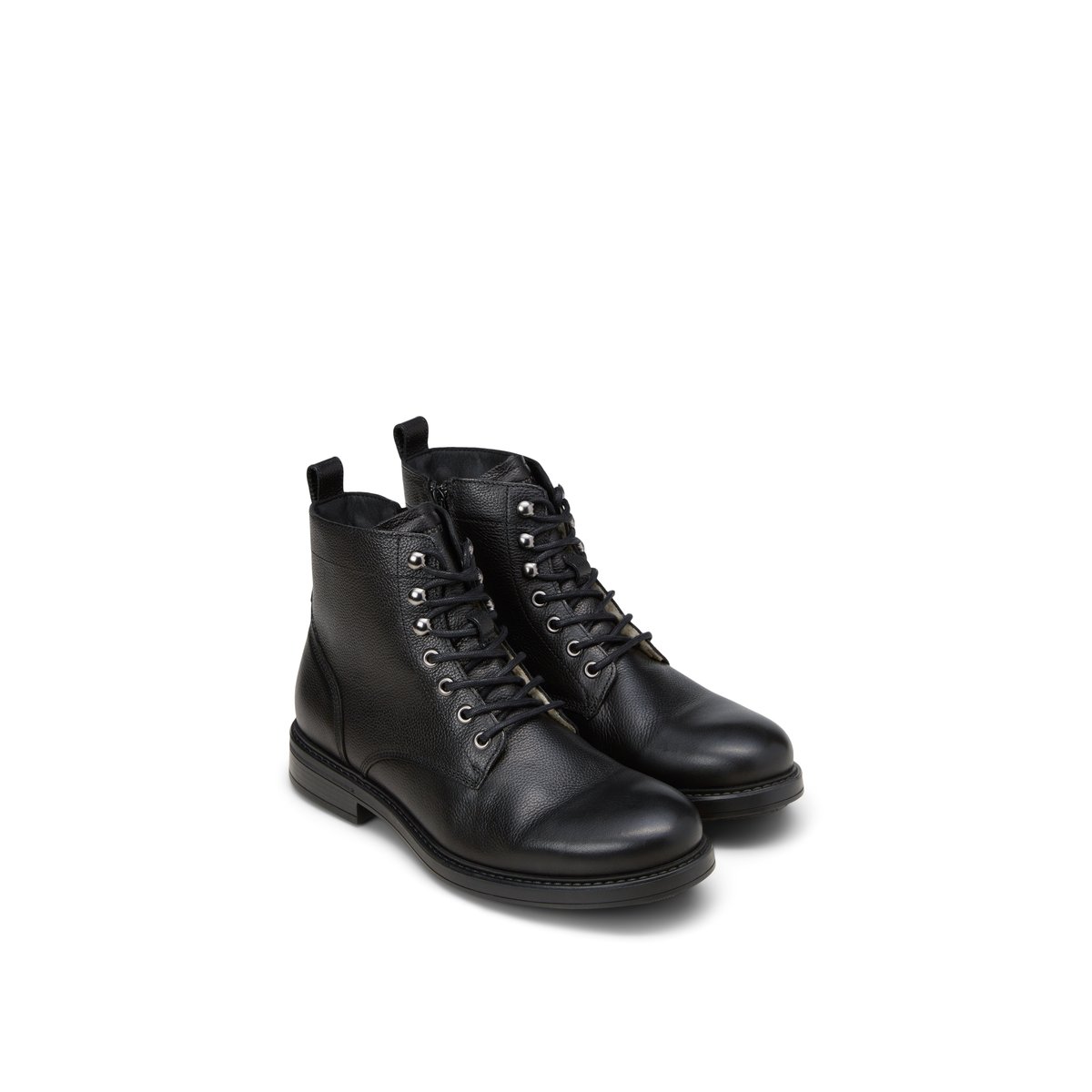 Bottes à lacets avec zip intérieur noir, MARC O'POLO