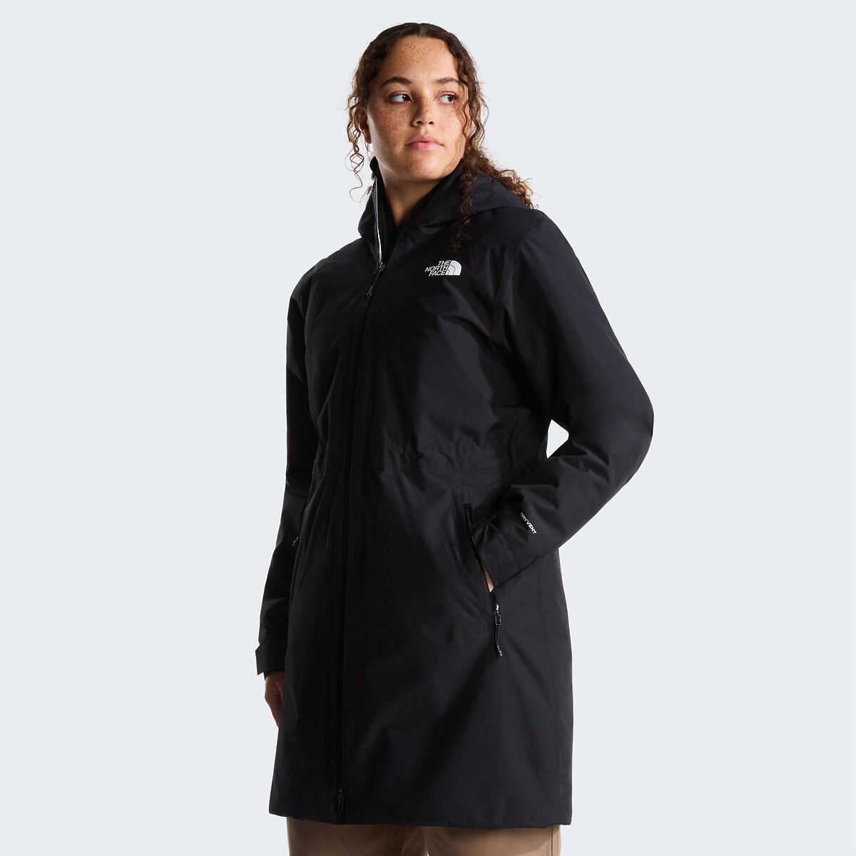 Parka longue fermeture zippée, plein hiver noir, THE NORTH FACE