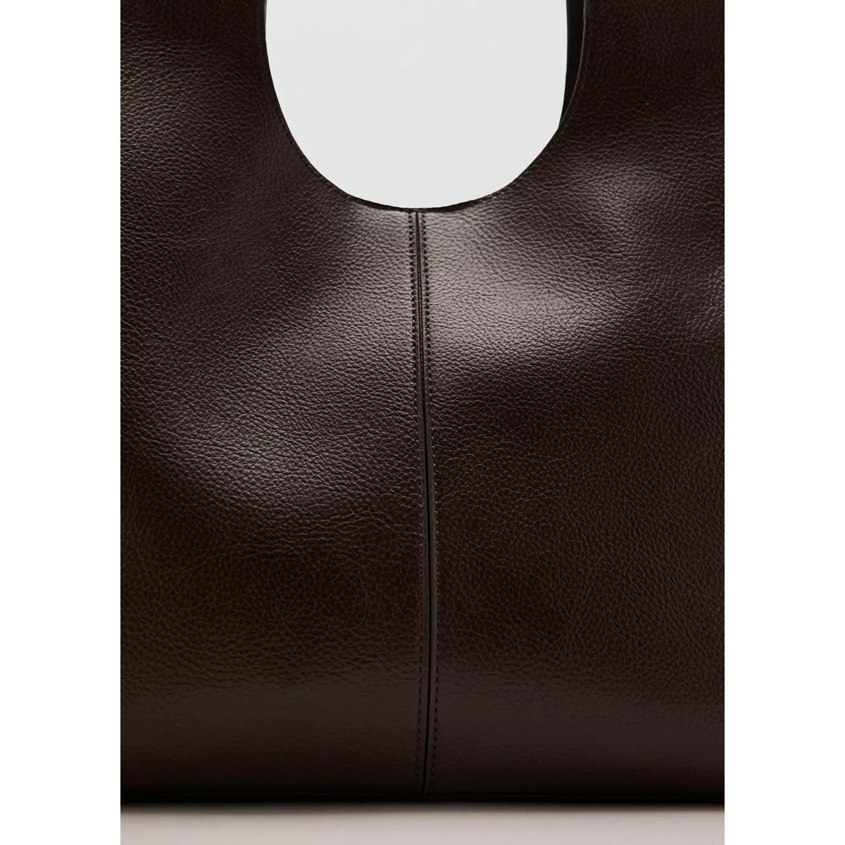 Grand sac cabas chocolat, MANGO