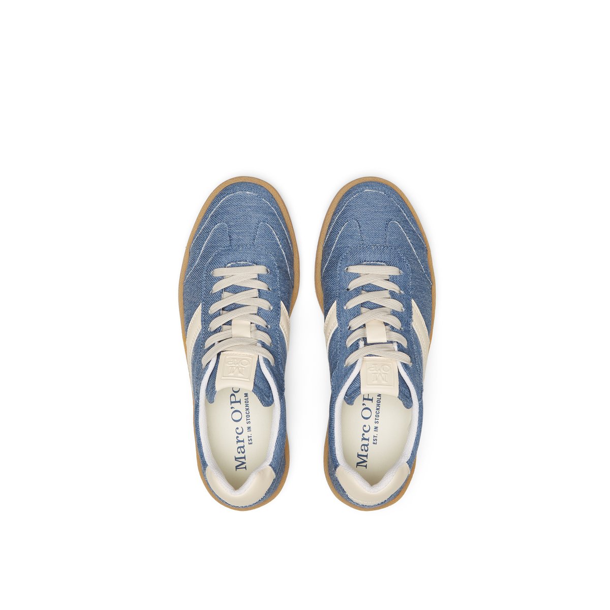 Baskets de cour en denim bleu foncé, MARC O'POLO