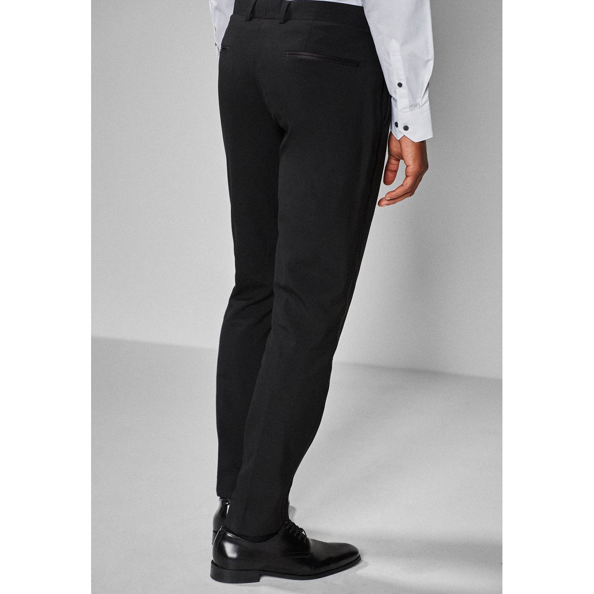 Pantalon De Smoking Slim Avec Bande Contrastée noir, NEXT