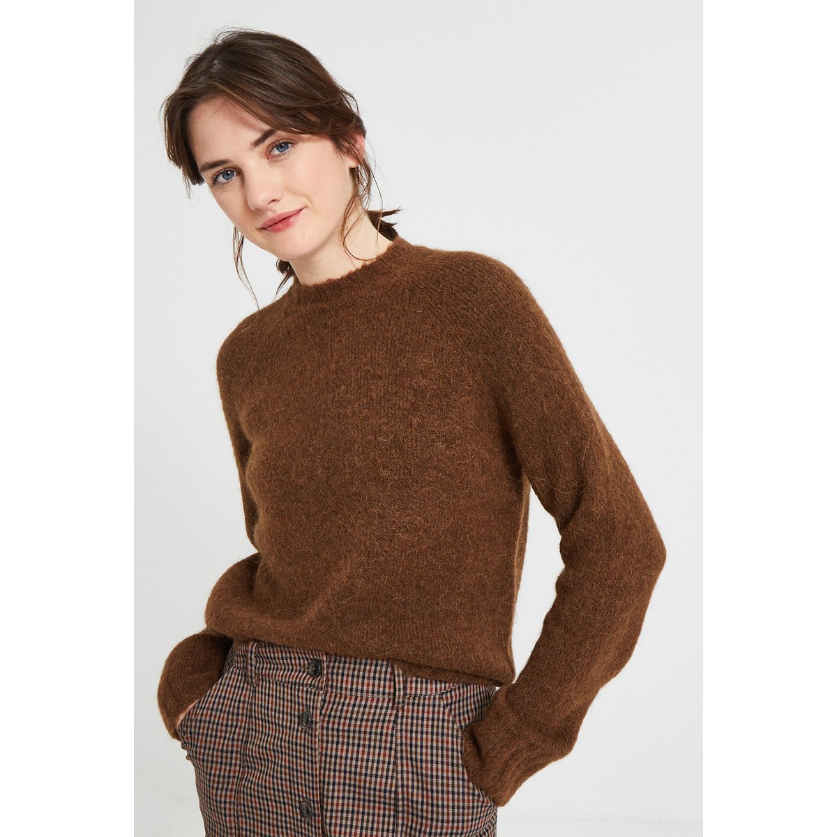 Pull col montant barbe, MONOPRIX