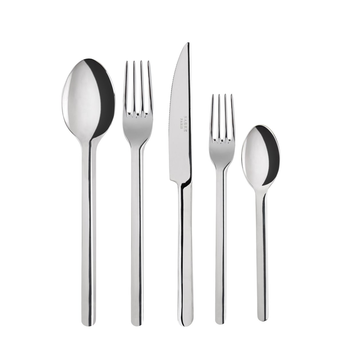 Set de 5 couverts de table, Loft inox, SABRE