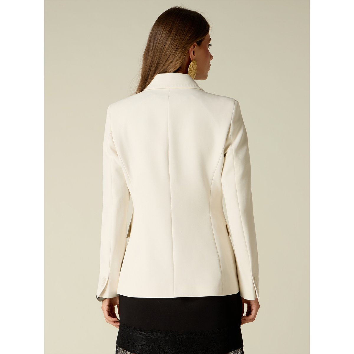 Blazer avec surpiqûres tailleur blanc, OLTRE