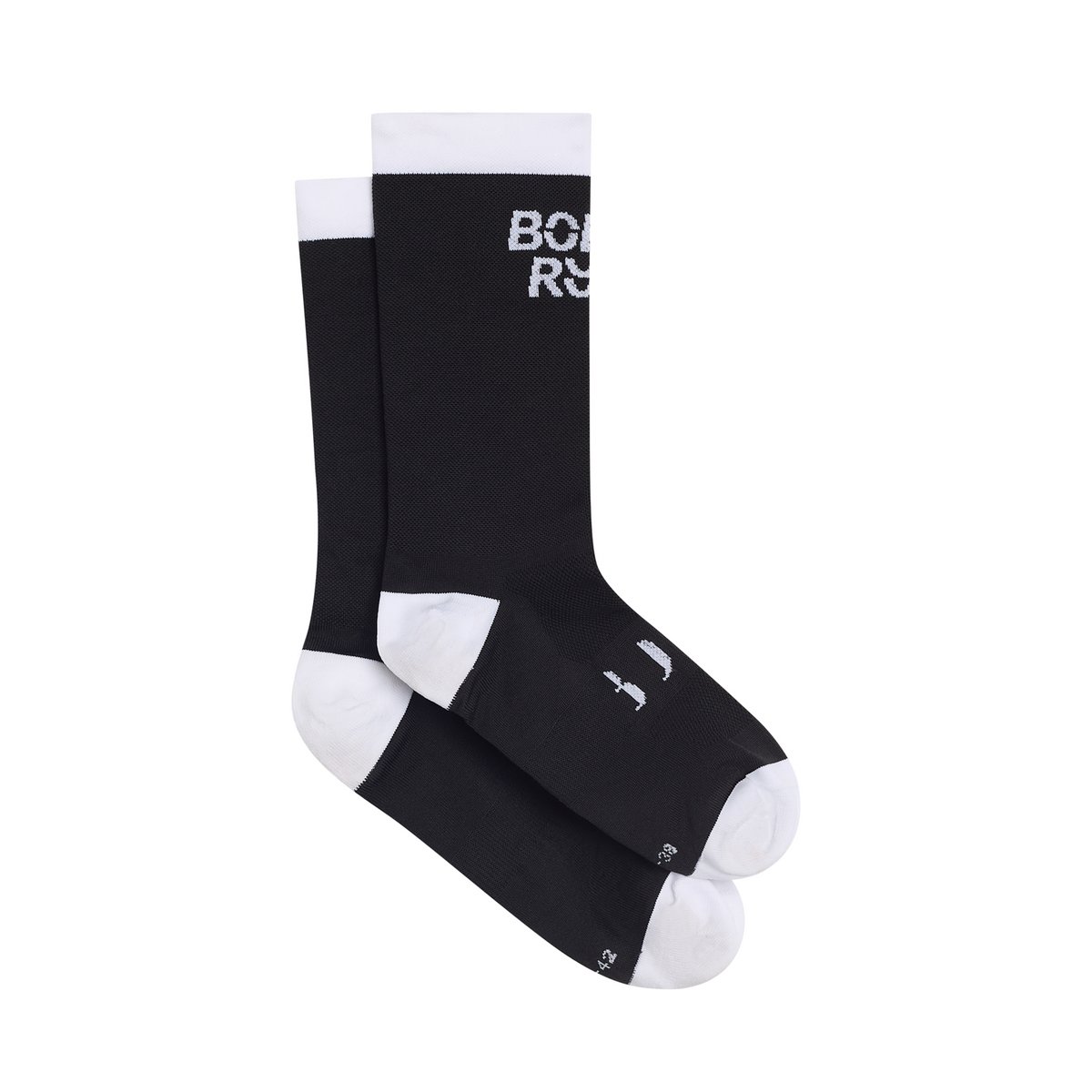 Chaussettes de sport femme Run compressifs séchage rapide noir et blanc, BORN