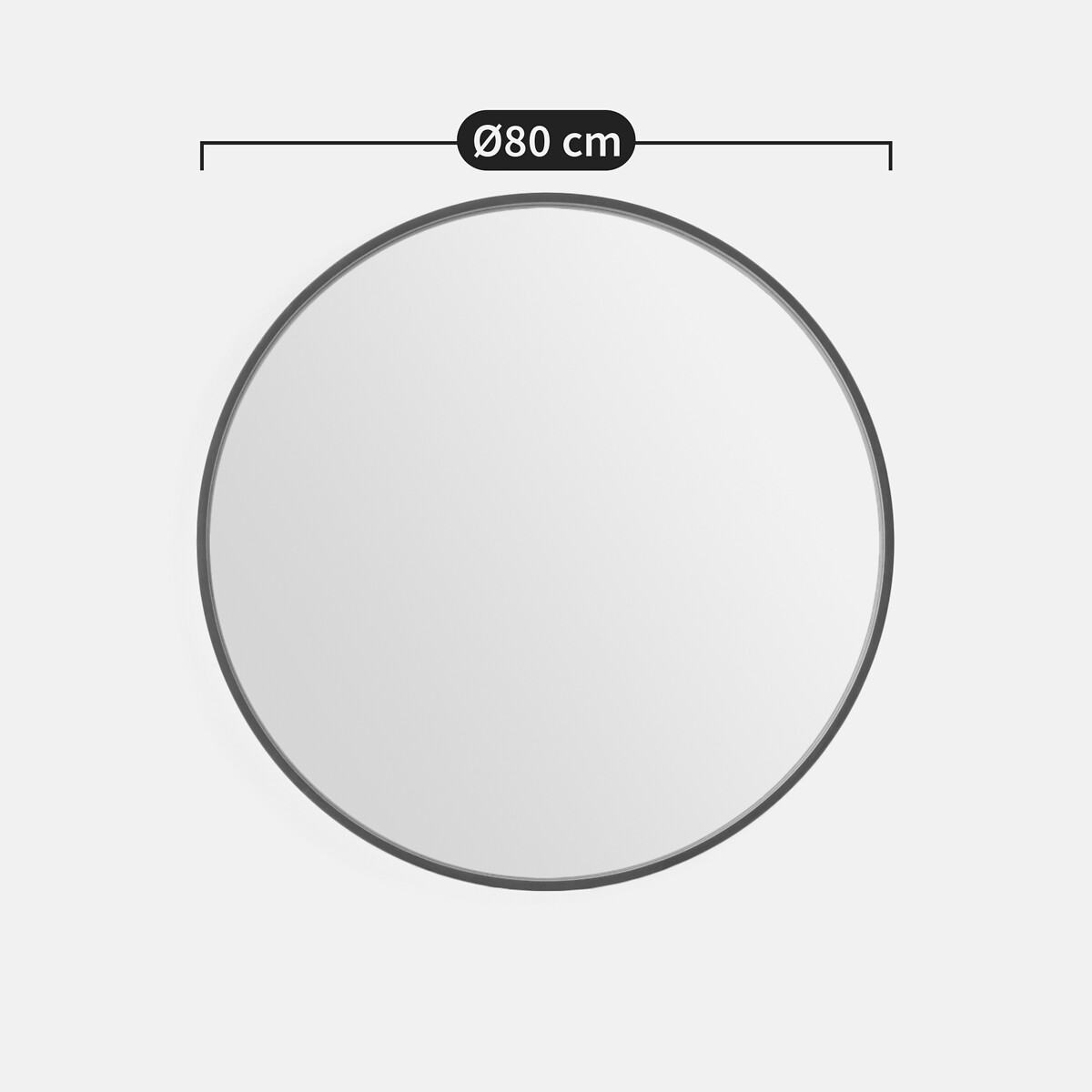 Alaria 80cm Diameter Walnut Veneer Round Mirror walnut, LA REDOUTE INTERIEURS