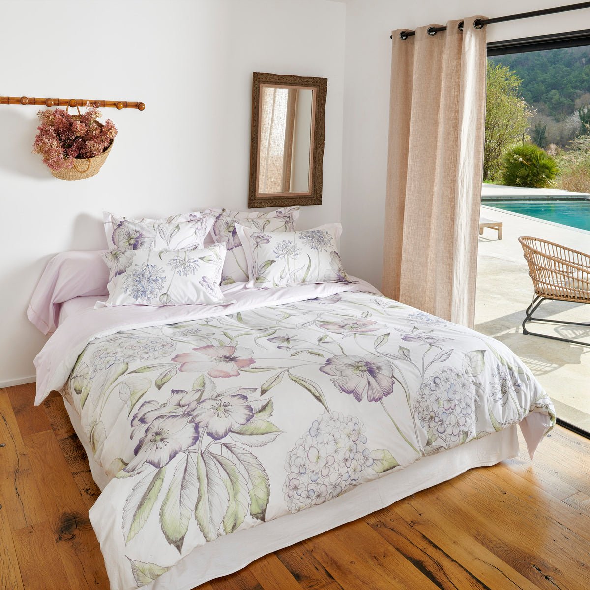 Drap Housse Percale De Coton - CLAIRE rose, TRADITION DES VOSGES