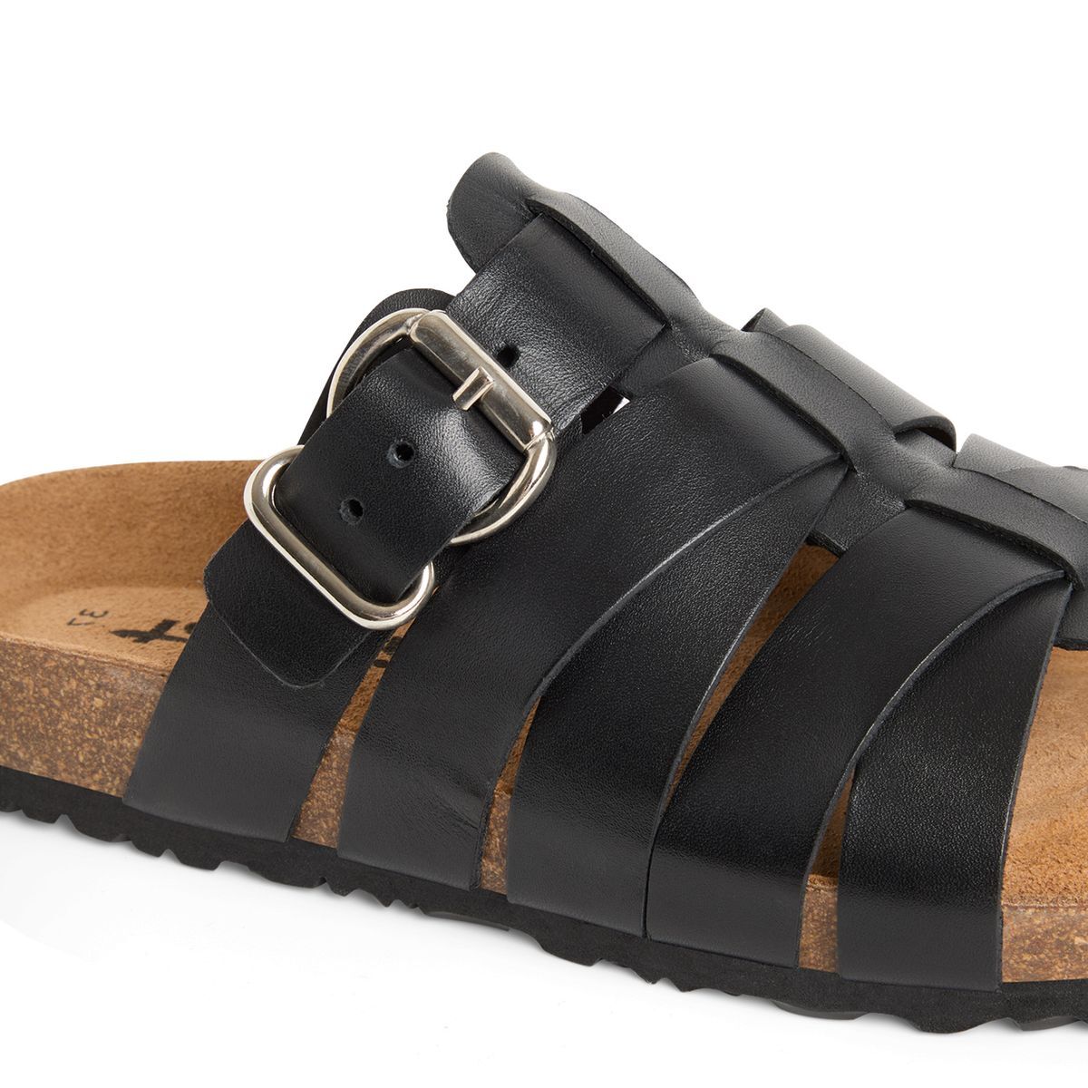 Mule en cuir noir cuir, TAMARIS