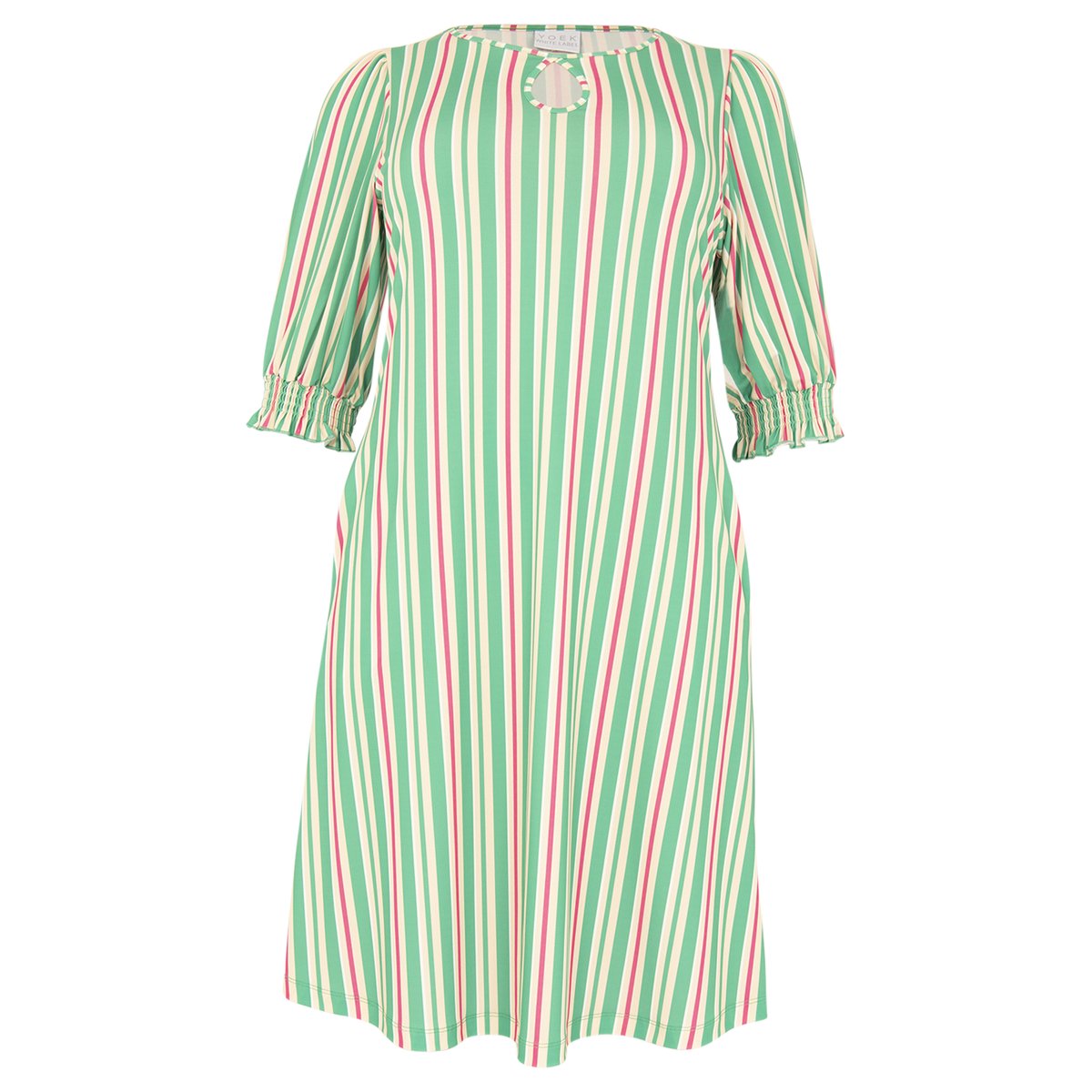 Robe avec rayures vert, YOEK