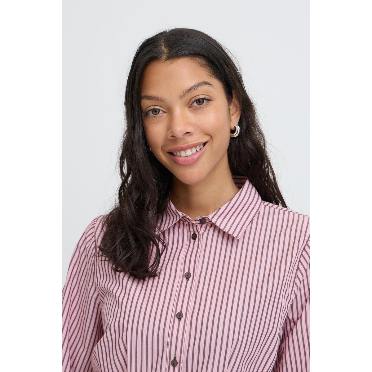 Á manches longues rose polignac stripe, B.YOUNG