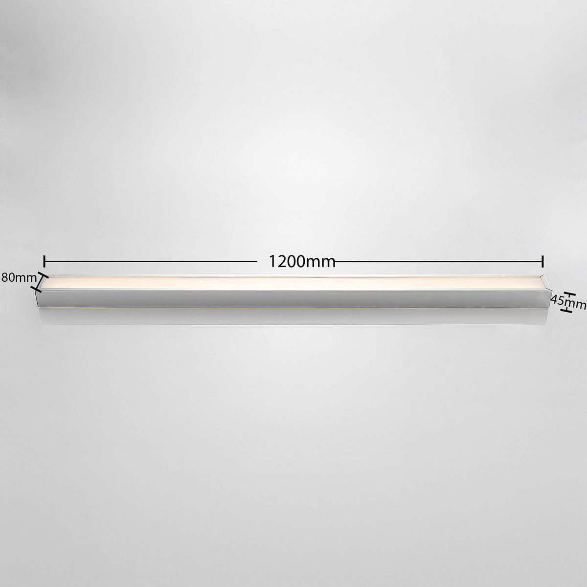 Applique en métal moderneLED, Layan chrome, blanc, LINDBY