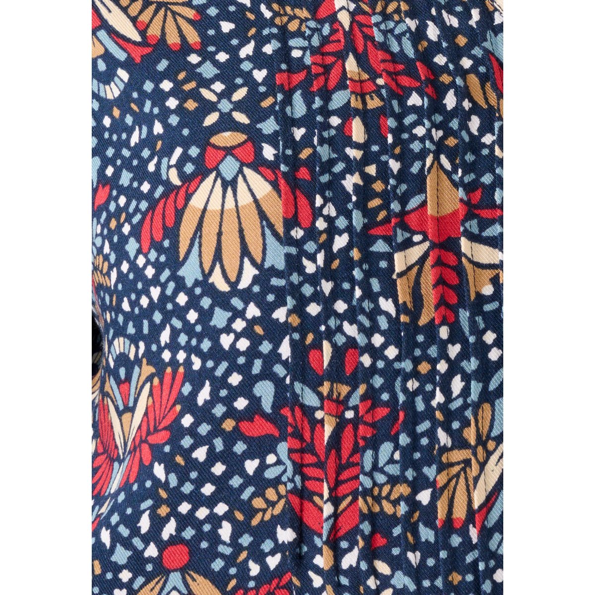 Robe pure viscose Lenzing(TM) EcoVero(TM) bleu marine végétal, DAMART