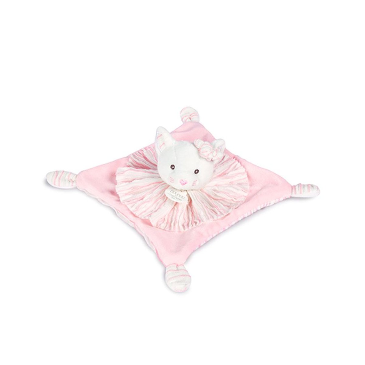 Doudou plat Les Chouchoux 20 cm Chat couleur unique, DOUDOU ET COMPAGNIE