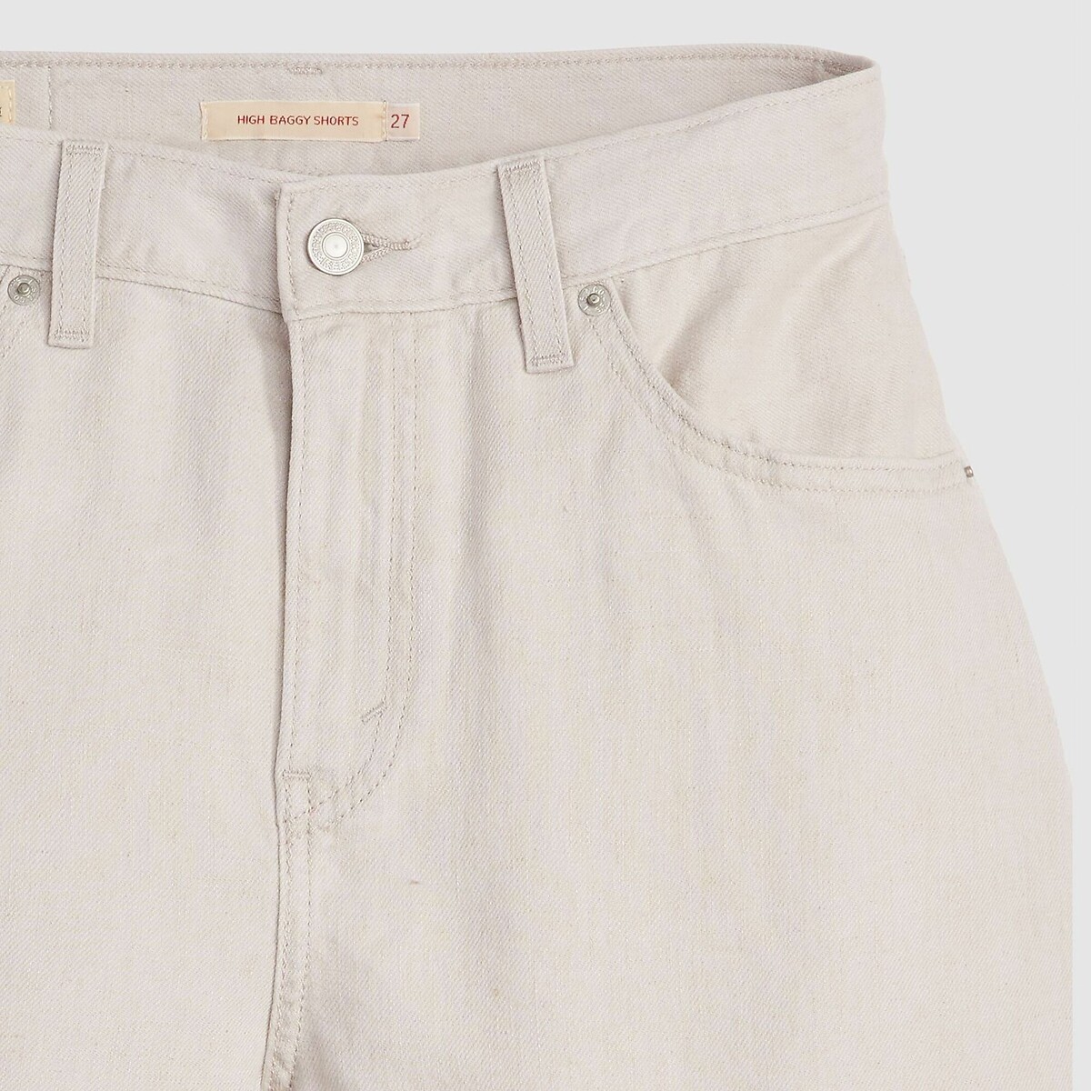 Short High Baggy en lin mélangé crystal grey linen, LEVI'S