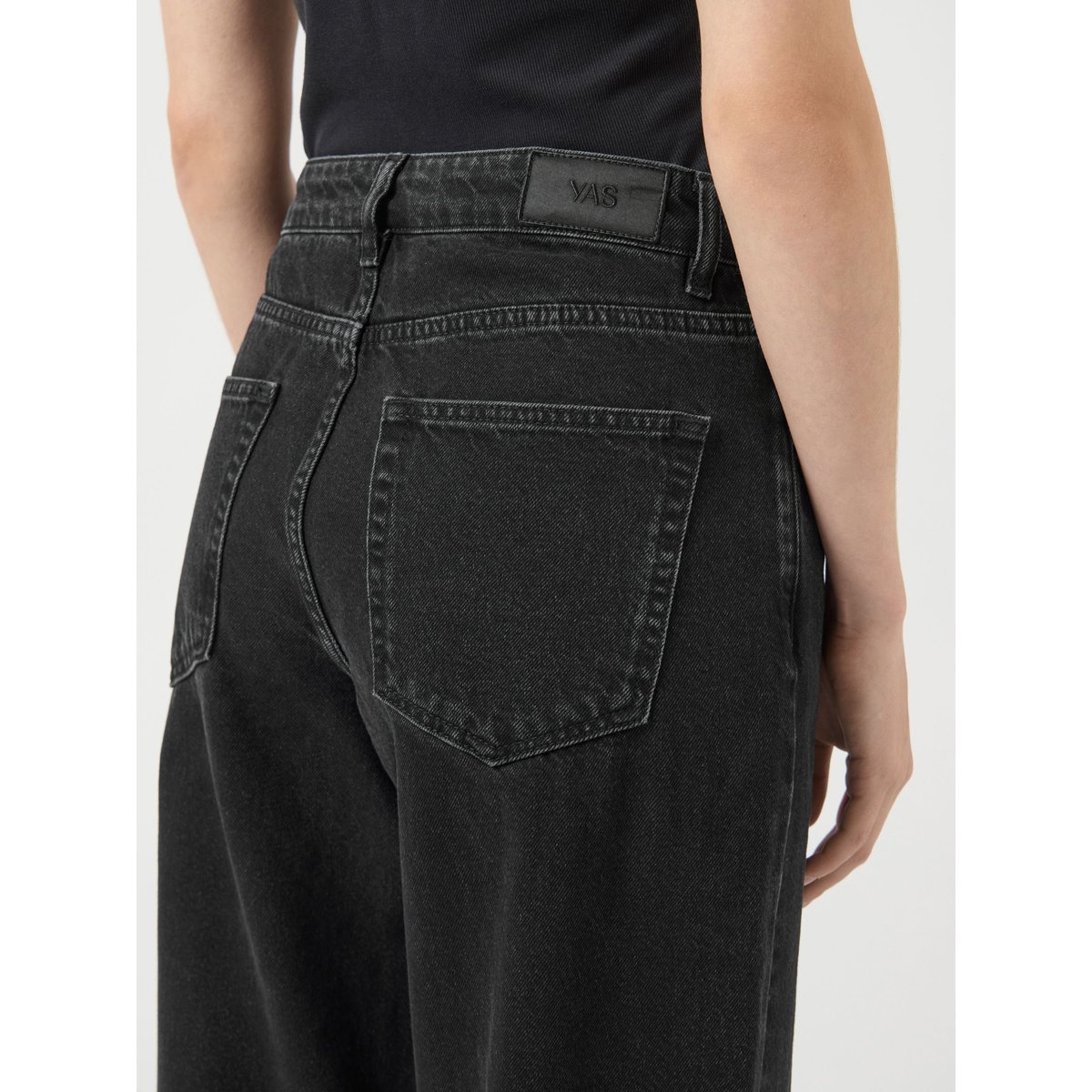 Jeans Barrel dark grey denim, YAS