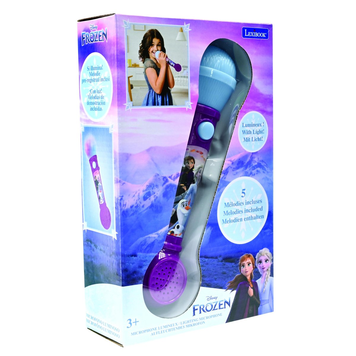 Microphone Lumineux Frozen violet, LEXIBOOK