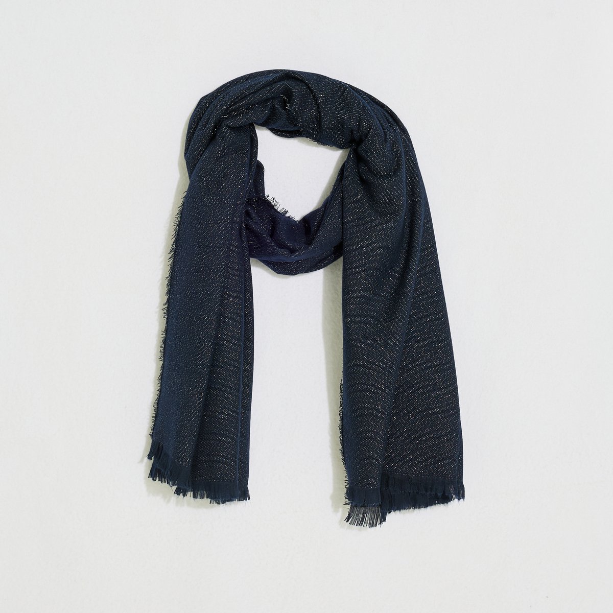 Echarpe unie bleu marine, GRAIN DE MALICE
