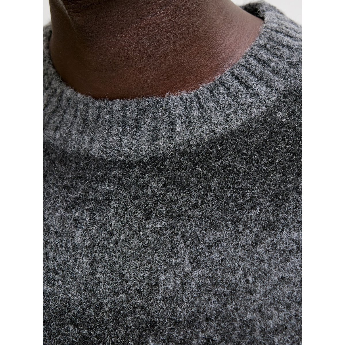 Pull En Maille dark grey melange, JACK & JONES