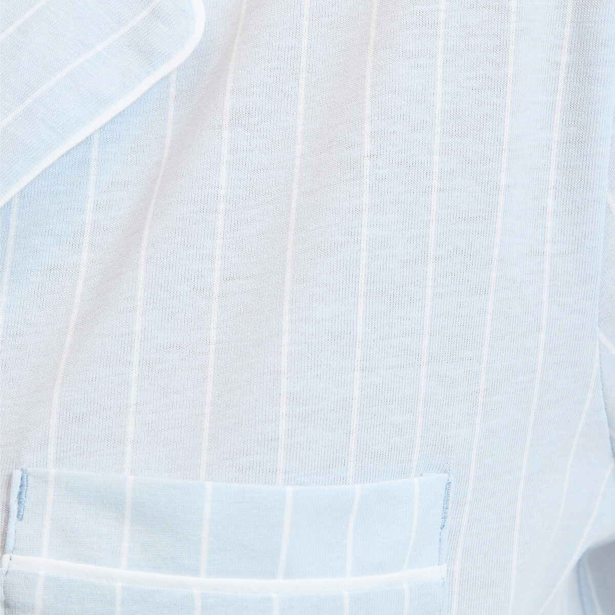 Chemise de nuit à rayures, en jersey pur coton rayé bleu, ANNE WEYBURN