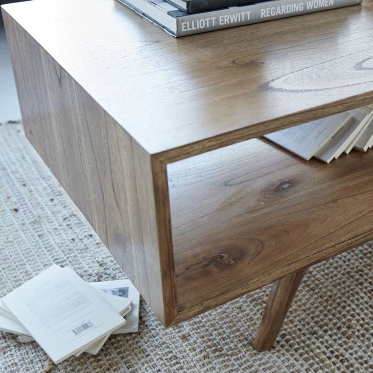 Table basse en bois massif 120 cm  ODDA naturel, BERAH GETAH