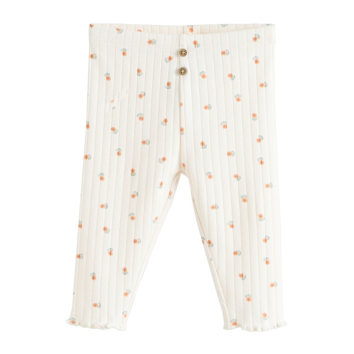 Sweat col à volants et legging bébé, 2 pièces vert sauge/crème ditsy, NEXT