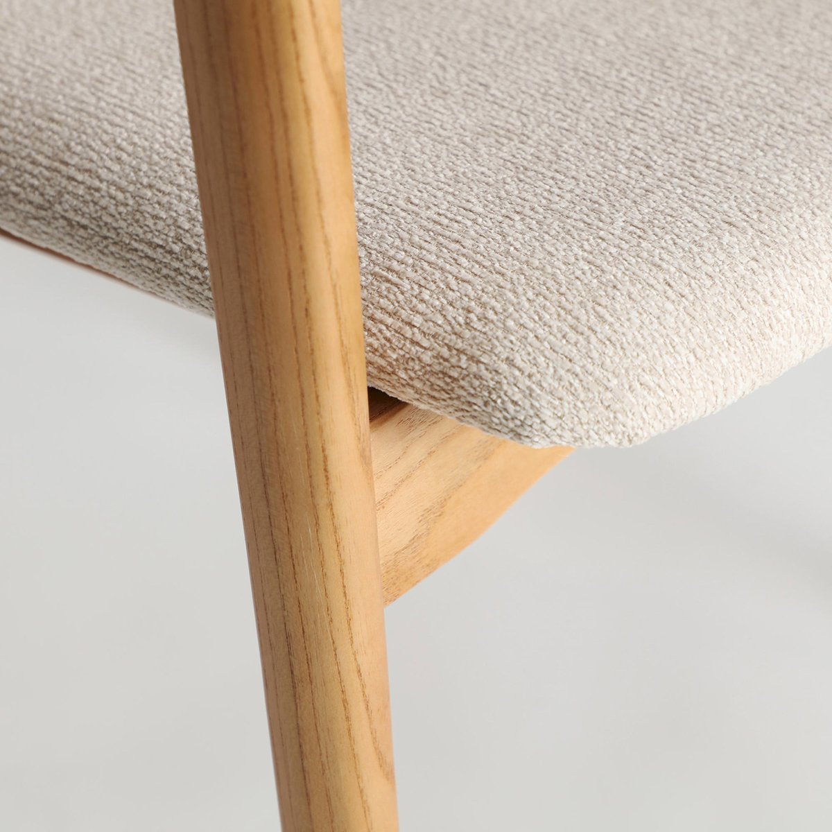 Chaise en orme collection VACIO bois brun et crème, RECOLLECTION