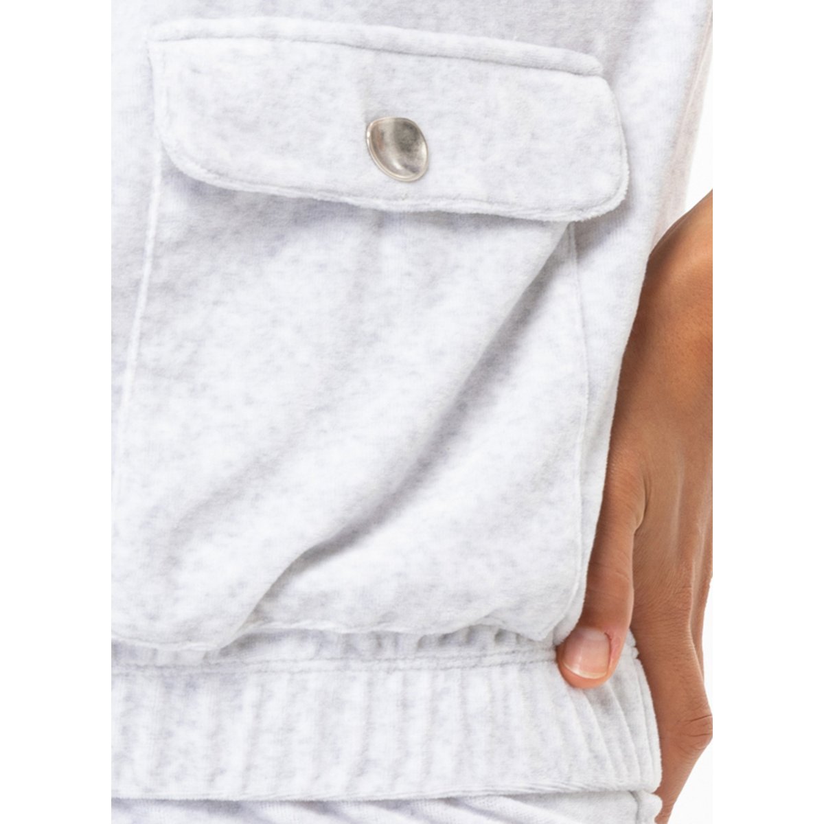 Ensemble homewear zippé en velours RELAX 226 gris, LE CHAT