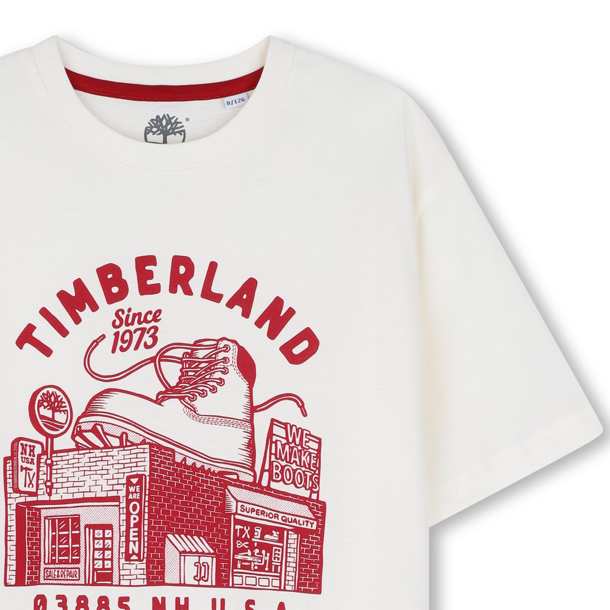 Tee-shirt manches courtes ivoire, TIMBERLAND