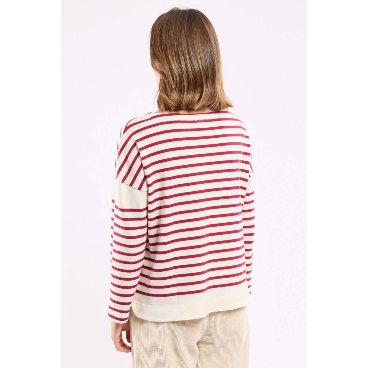 Marinière oversize Héritage - coton rustique nature/betterave, ARMOR-LUX