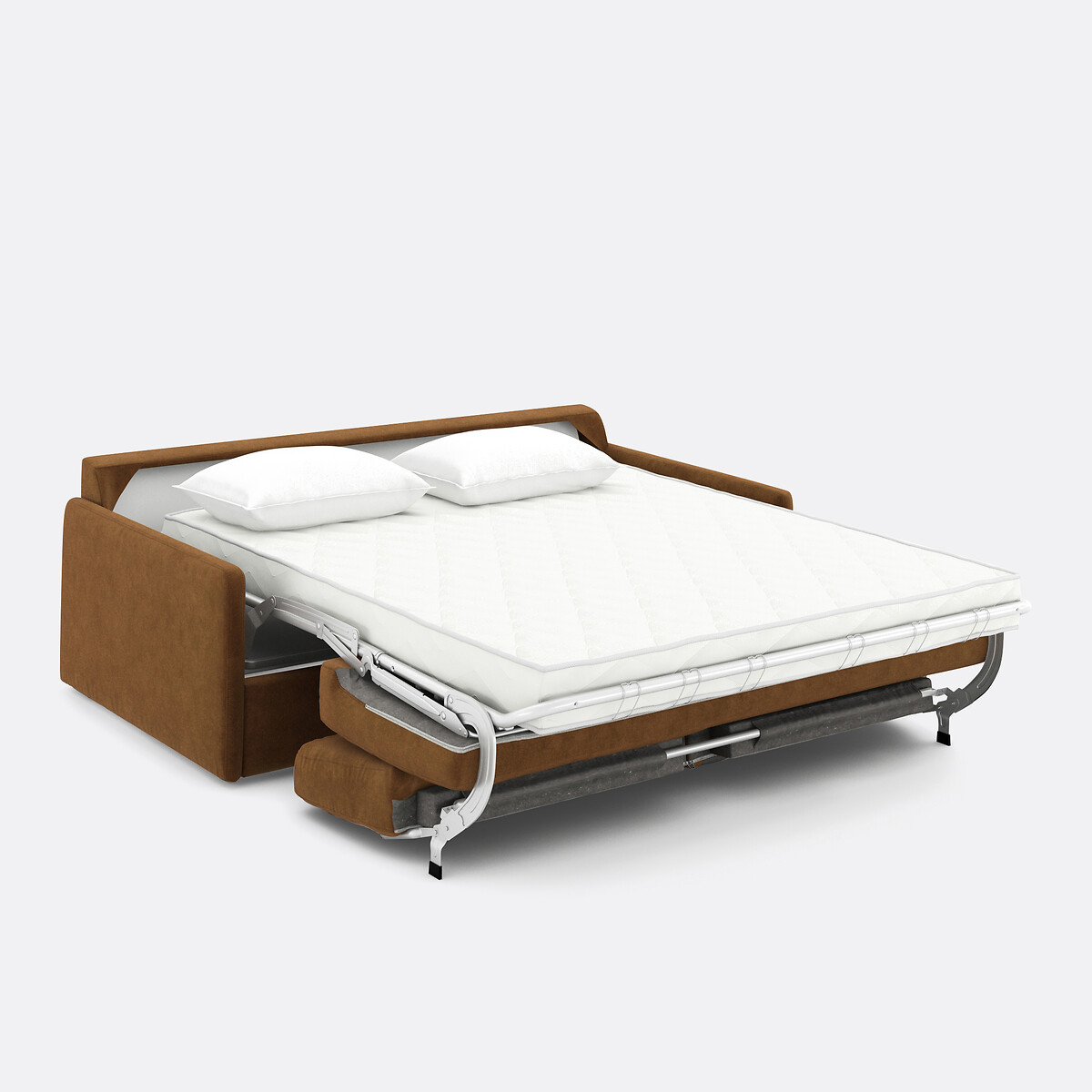 Slaapbank van fluweel, 2-, 3- of 4-zits, Bultex® comfort, MARTA kaneel, LA REDOUTE INTERIEURS