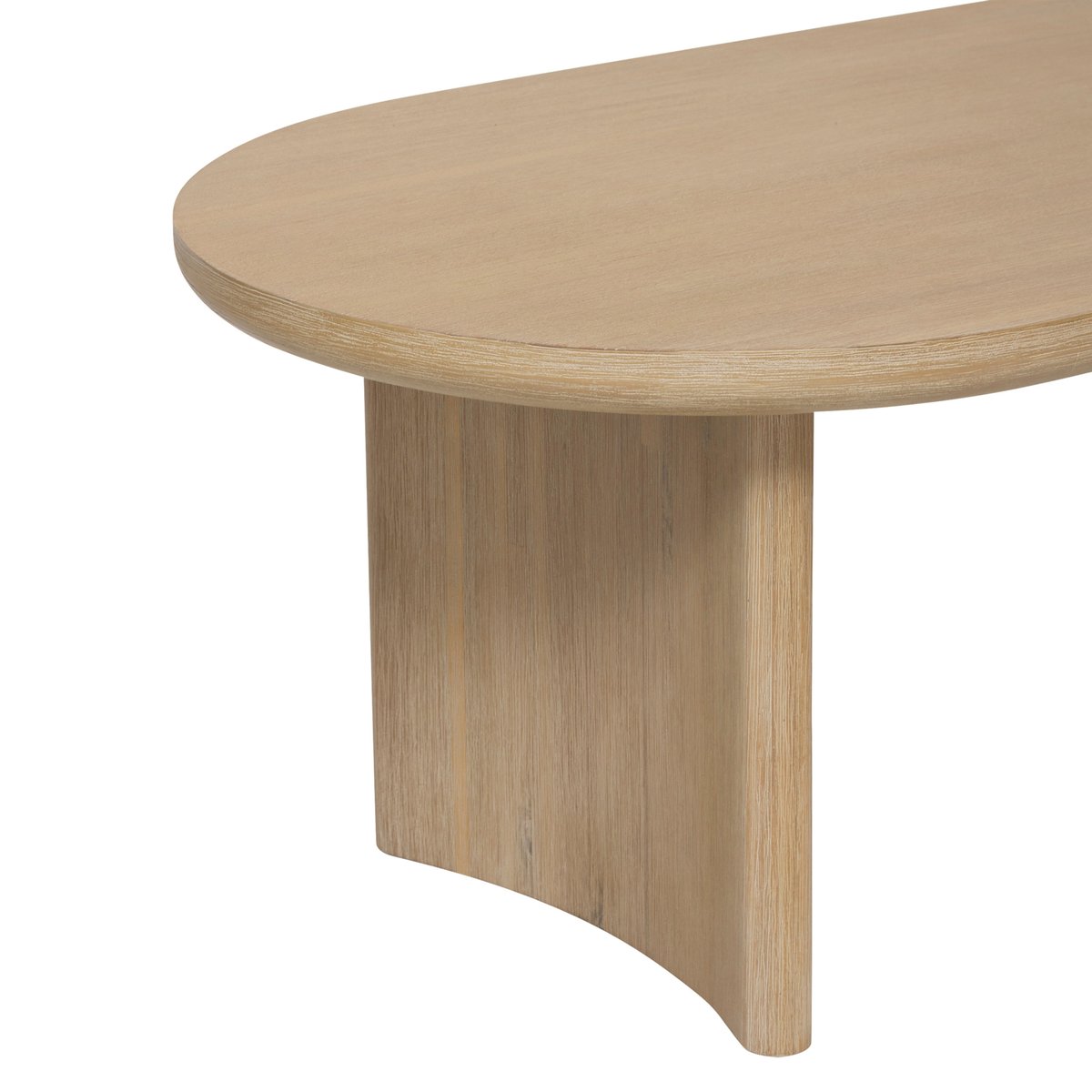 Table basse ovale bois d'acacia LOUSADA beige, ATMOSPHERA