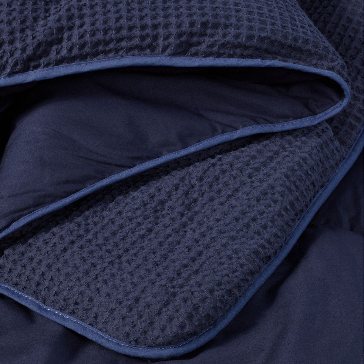 10.5 Tog Coverless Duvet Set Waffle navy, NIGHT LARK