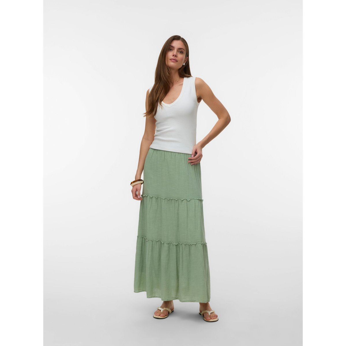Jupe verte - basil 1, VERO MODA
