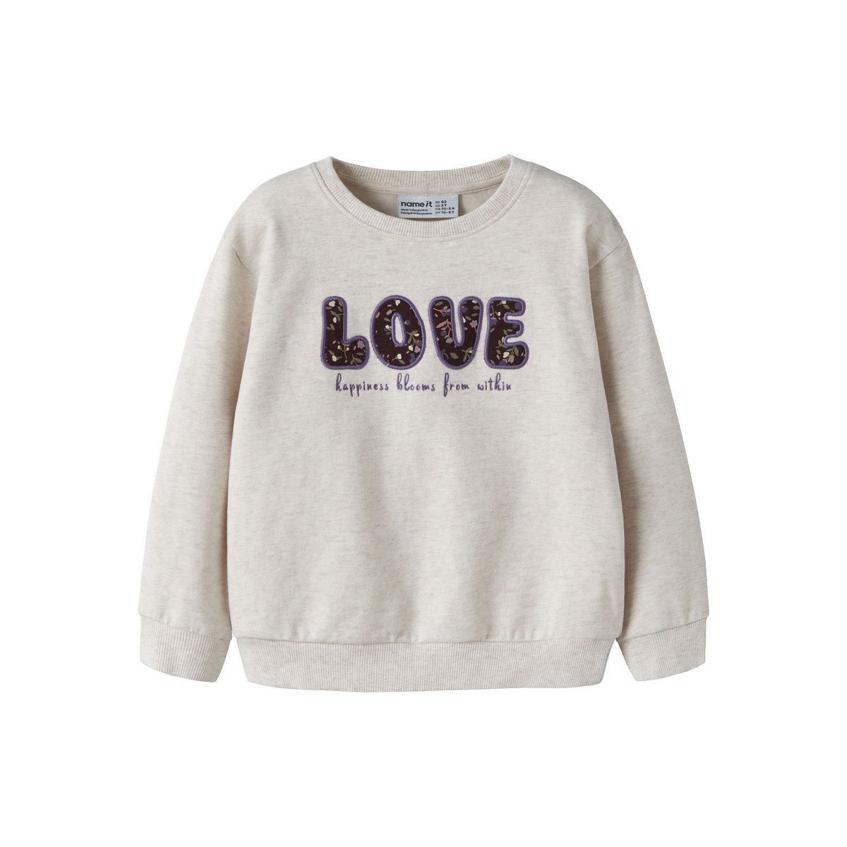 Sweat-Shirt blanc - peyote melange1, NAME IT