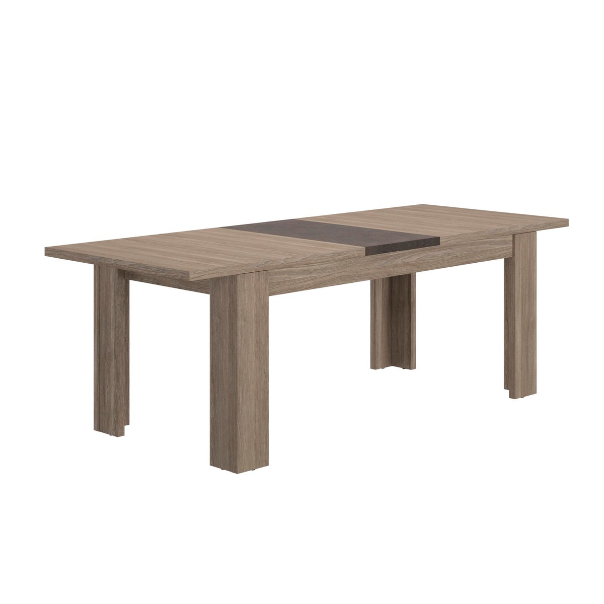 Table rectangle reed avec allonge beige, GAMI