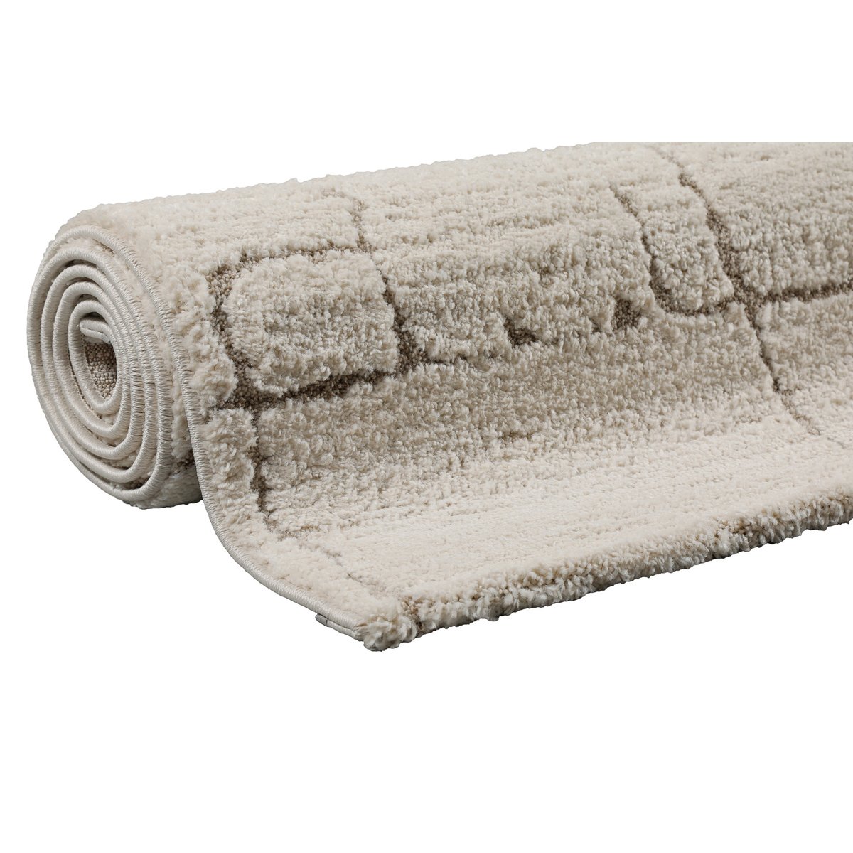 Tapis design inspiration nature à relief , Nils beige crème, WECON HOME