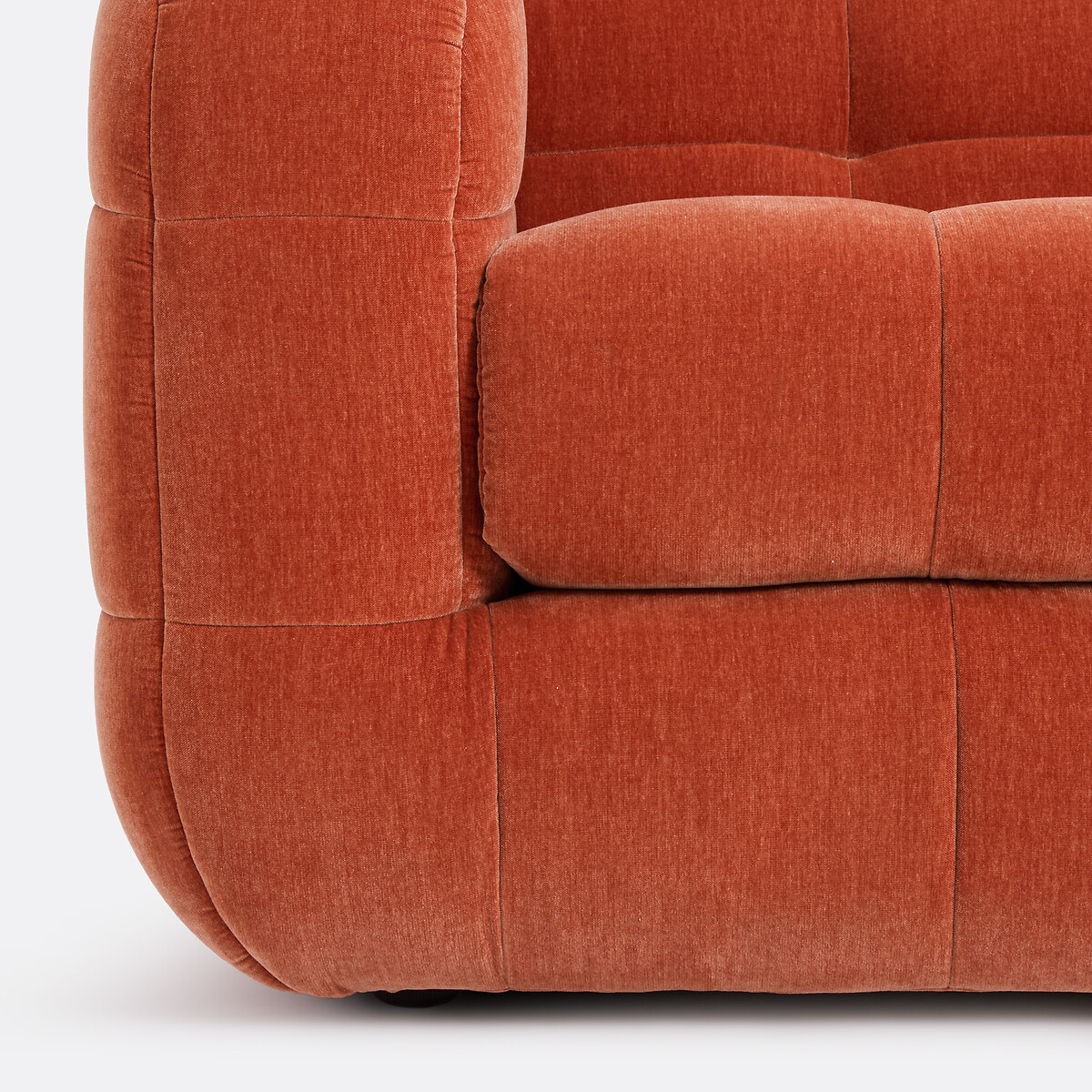 Fauteuil, en velours texturé, PIETA orange, LA REDOUTE INTERIEURS