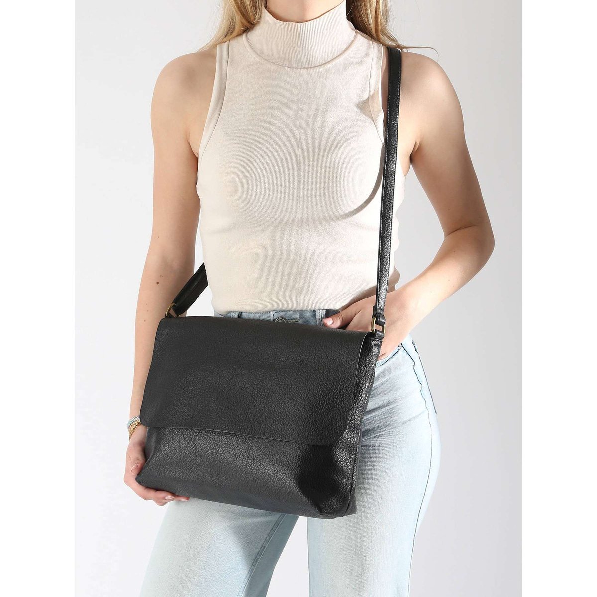 Sac bandoulière Soft black, MINIPRIX