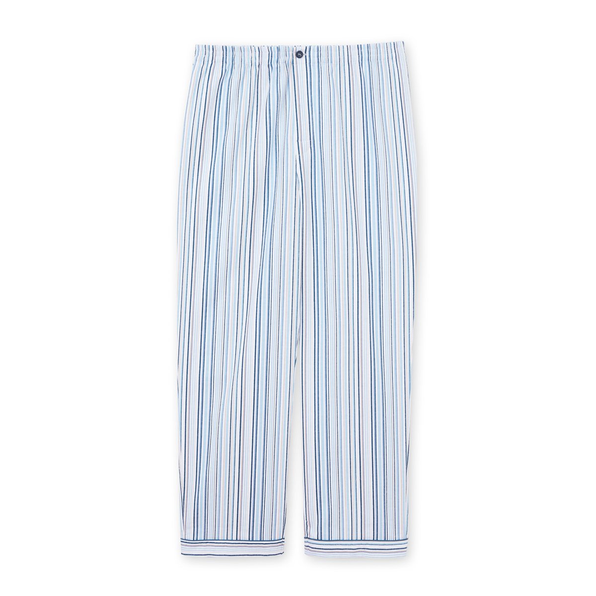 Pyjama classique flanelle pur coton rayé bleu ciel, DAXON