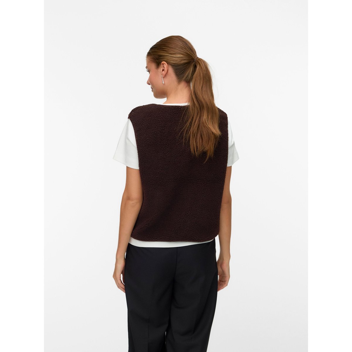 Gilet En Peluche black coffee, VERO MODA