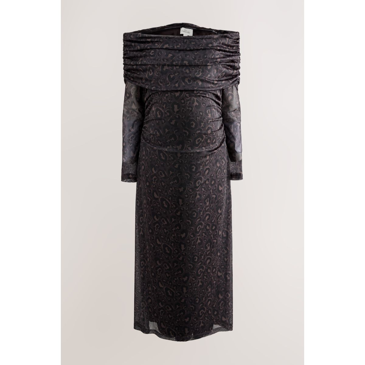 Robe de grossesse bardot en mesh animal, NEXT