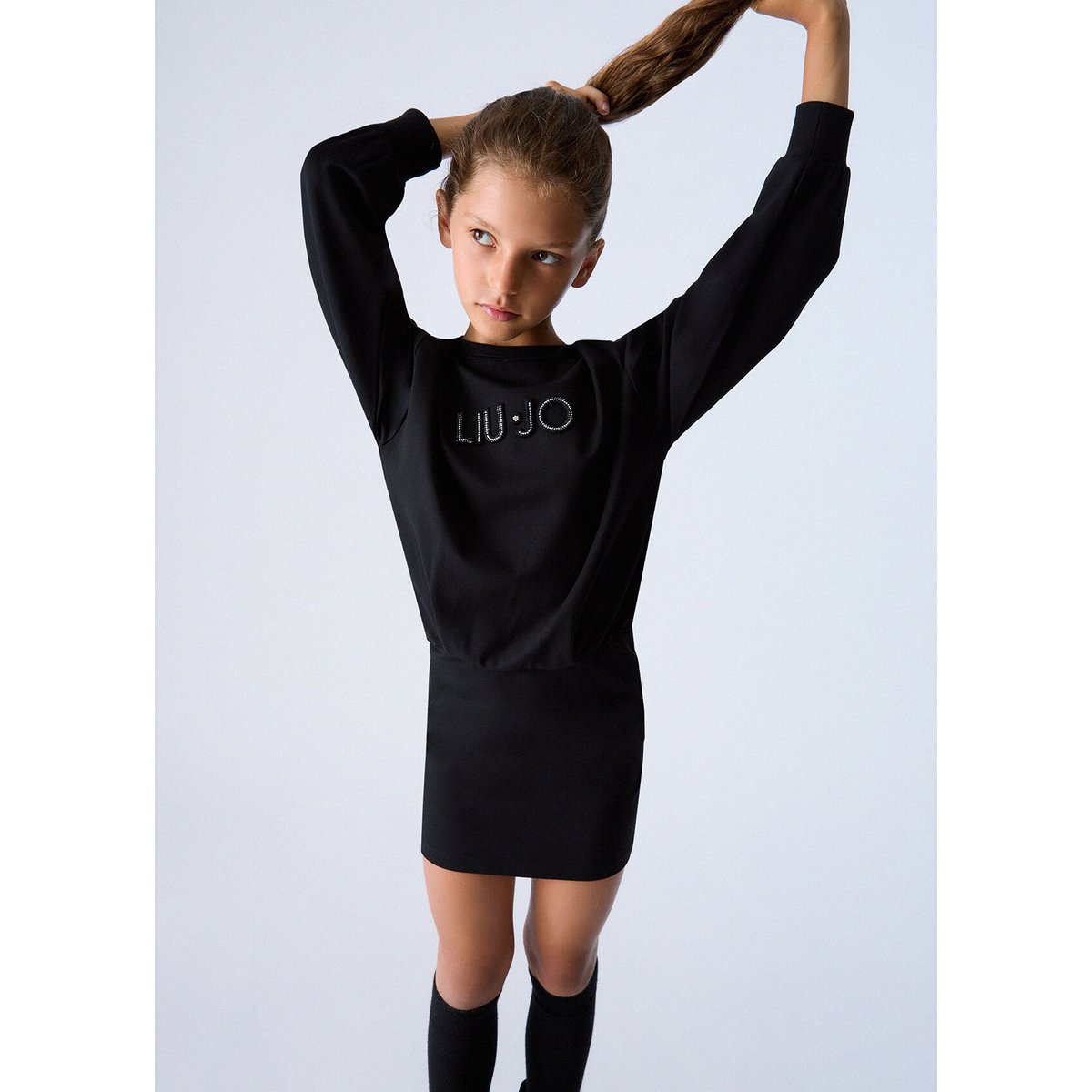 Robe courte en punto milano noir, LIU JO
