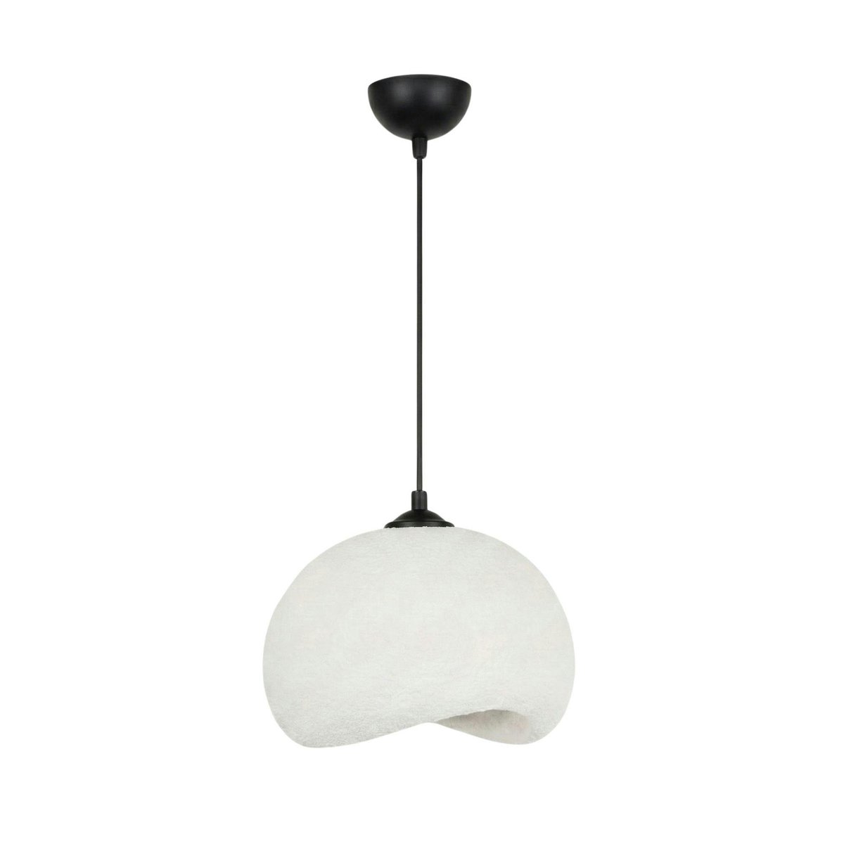 Suspension blanche wabi-sabi 1 abat-jour 34 cm NOXIS blanc, PIER IMPORT