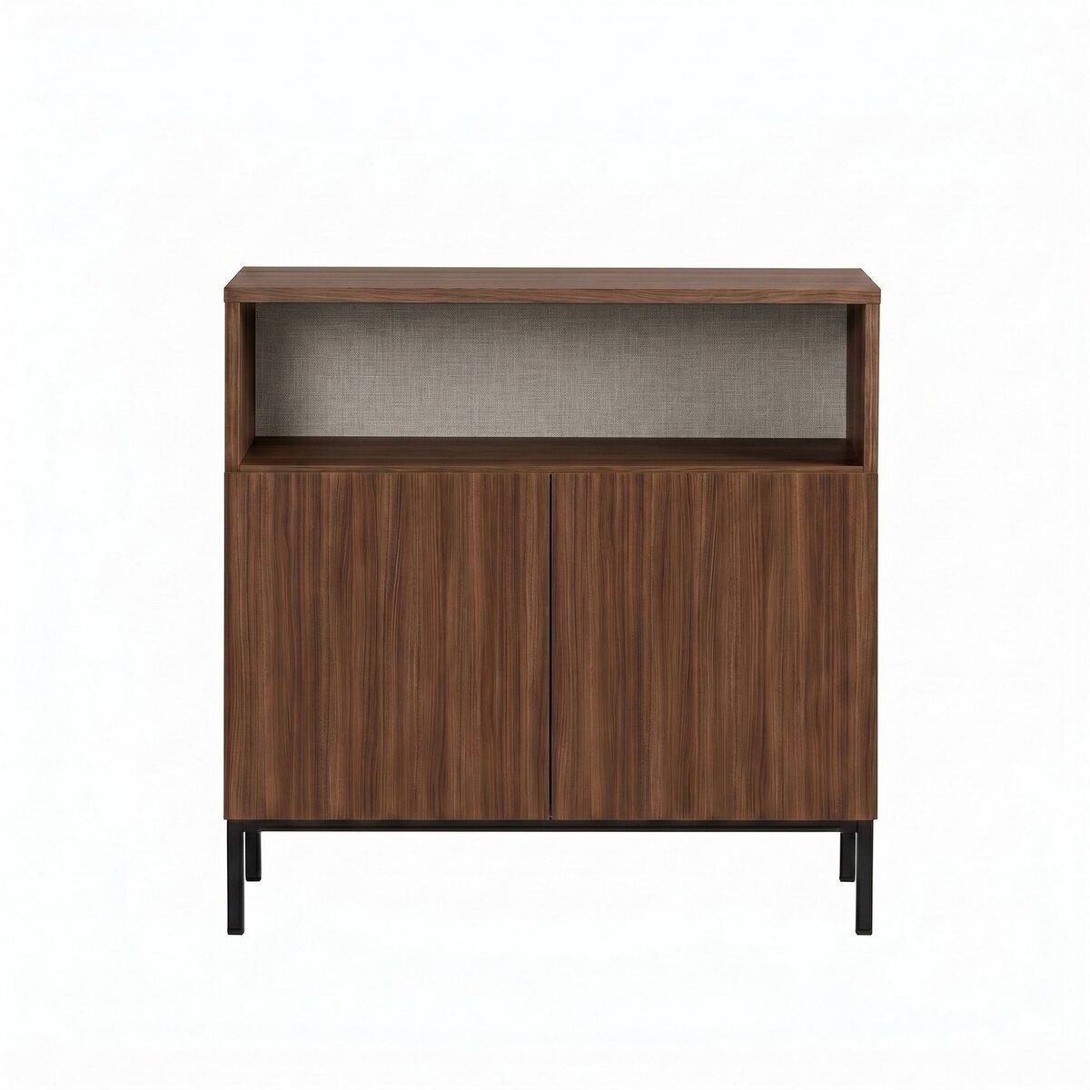 Petit buffet 2 portes 1 niche - OLIVER noyer, CALICOSY