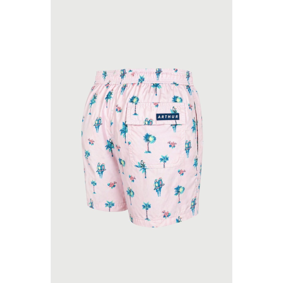 Short de bain imprimé Perroquet rose, ARTHUR