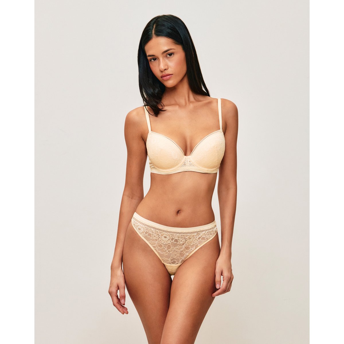 Soutien-gorge ampliforme en dentelle florale NEW REVOLTIZ jaune, UNDIZ