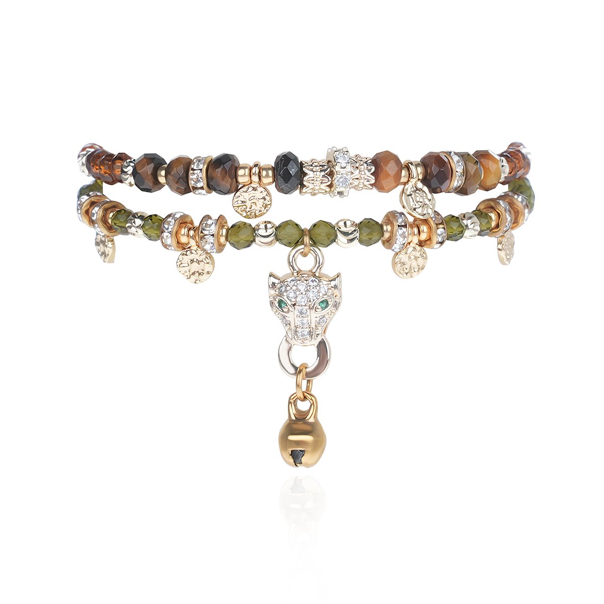 Bracelet perles et pendentif UTICA ambre, HIPANEMA