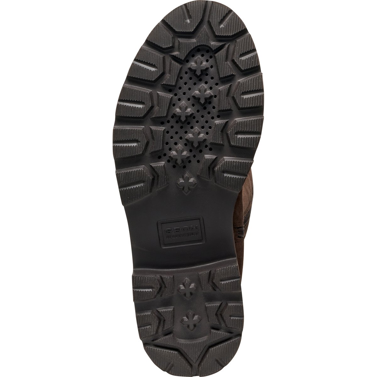 Bottes plates en cuir Norize marron foncé, GEOX