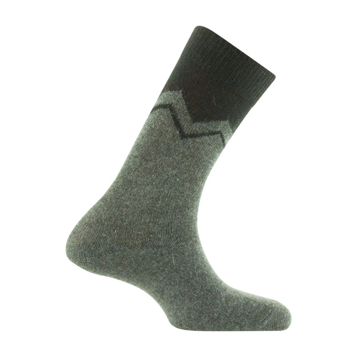 Mi-chaussettes Homme en laine Fantaisie Color Block gris noir, KINDY